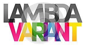 LAMBDA VARIANT Colored rainbow text