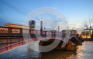 Lambeth Bridge in central London, UK