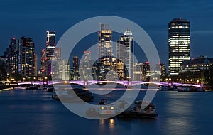 Lambeth Bridge and London Skyline. photo