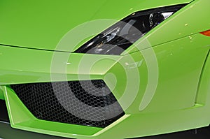 Lamborghini car headlight and air intake