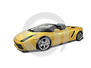 Lamborghini Gallardo on white background photo