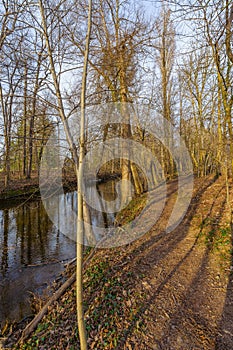 Lambro River, and trees in the Monza Park