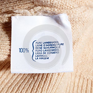 Lambswool label