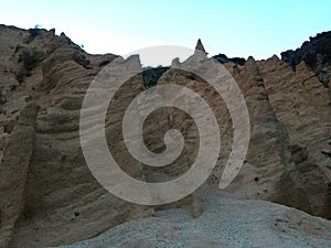 The Lame Rosse Canyon, Marche region, Italy. Nature and tourism