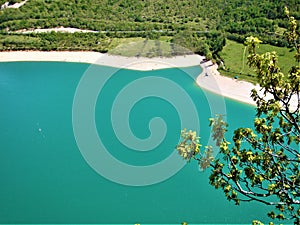 The Lame Rosse â€œRed Bladesâ€ in Marche region, Italy. Nature and touristic attraction