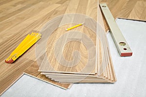 Laminate floor installation