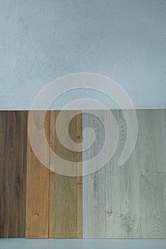 Laminate texture, laminate sample palette. Oak, douglas, ash, walnut laminate texture isolated on white background with clipping