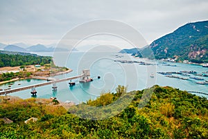 Lamma island sea village hiking road, nature landscape in Hong Kong