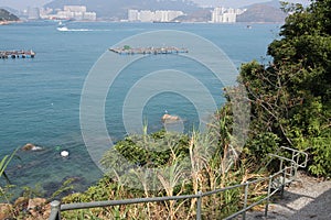 Lamma island with view to hong kong