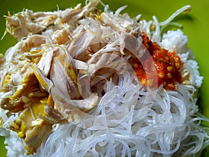 Lamongan chicken sito up close with a luxurious dish photo