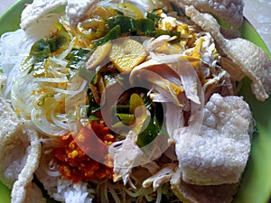 Lamongan chicken sito up close with a luxurious dish photo