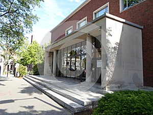Lamont Library, Harvard Yard, Harvard University, Cambridge, Massachusetts, USA