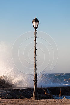 Lamost on santorini island