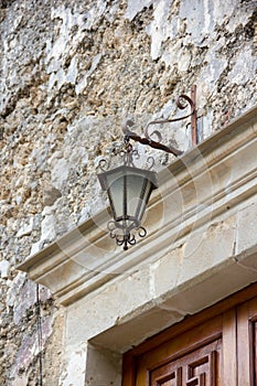 Lamp above the door