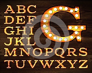Lampada l'alfabeto vecchio stile 