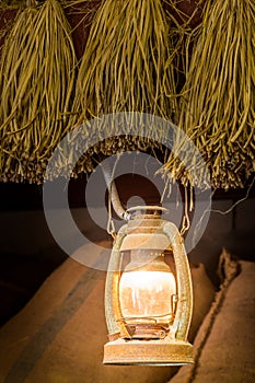 Lamp in barn