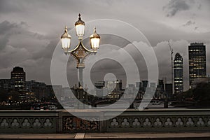 Lamp on the bridge