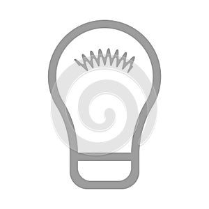 Lamp  bulb outline flat style vector eps10. bulb sign. Idea icon. Bulb icon isolated on light background. Symbol of lighting.