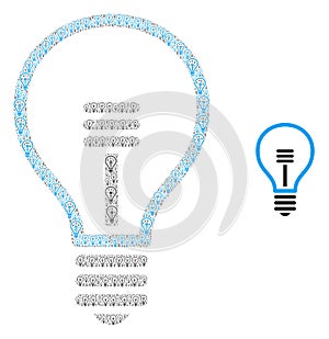 Lamp Bulb Recursive Icon Collage