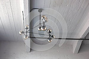 Lamp on the ceiling. Close up.