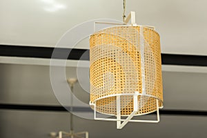 Lamp ceiling made of bamboo