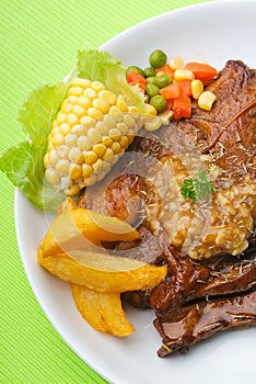 Lamp chop on the Background