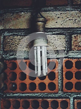 Lamp in clay wall