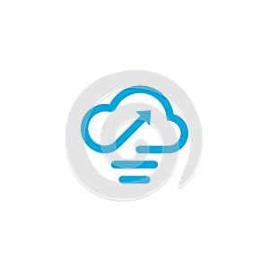 lamp and cloud with up arrow