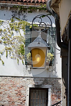 Lamp on European street