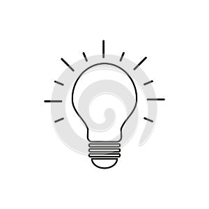Lamp idea of icon
