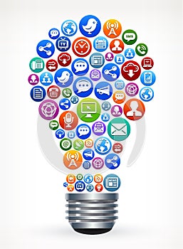 Lamp idea for social media and internet