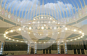 Lamp inside the Mosque in Jordan