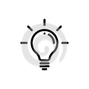 Lamp light bulb vector icon