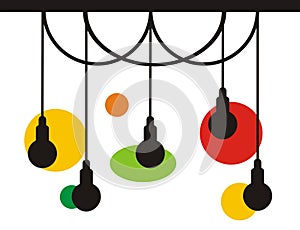 Lamp light logo design inspiration with eps and jpeg photo