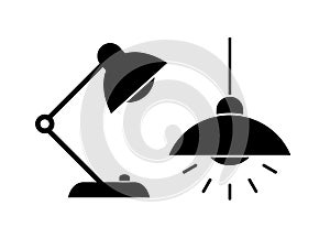 Lamp light vector icon