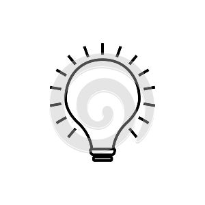 Lamp line icon. idea symbol. simple design editable. design illustration