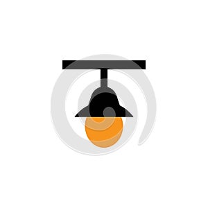 Lamp logo template icon
