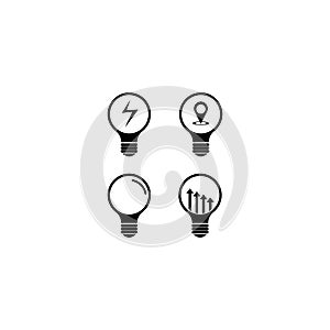 Lamp logo vector icon photo