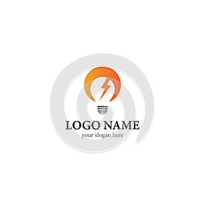 Lamp logo vector icon