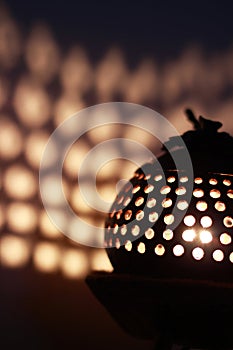 Lamp made from coconut shell