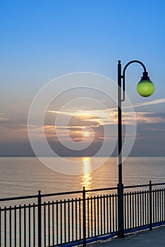 Lamp on Miedzyzdroje pier, Poland