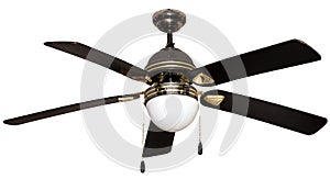 A lamp with mounted propeller