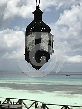 Lamp over the Beautiful Waters of Zanzibar