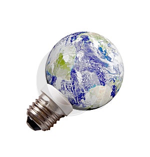 A lamp the planet Earth