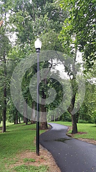 Lamp Post along Path in Park