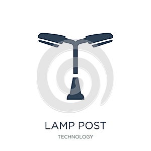 lamp post icon in trendy design style. lamp post icon isolated on white background. lamp post vector icon simple and modern flat