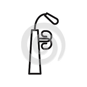 Lamp post icon vector isolated on white background, Lamp post sign , linear symbol and stroke design elements in outline style