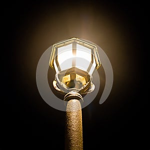 Lamp-Post. Lamp post lit at night