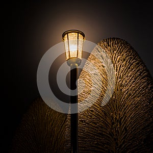 Lamp-Post. Lamp post lit at night