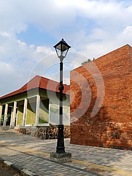 a lamp post in a smart park (taman cerdas), Salatiga city, Central Java